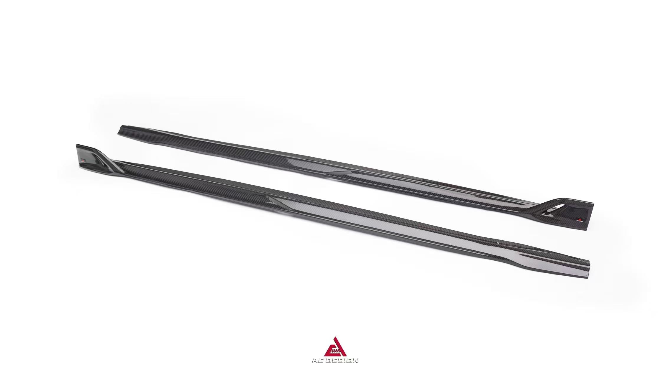 Audi RS5 B9.5 2020 2021 2022 2023 2024 2025 with Aftermarket Parts - ART V2 Style Side Skirts Dry Pre-preg Carbon Fiber from ArmorExtend