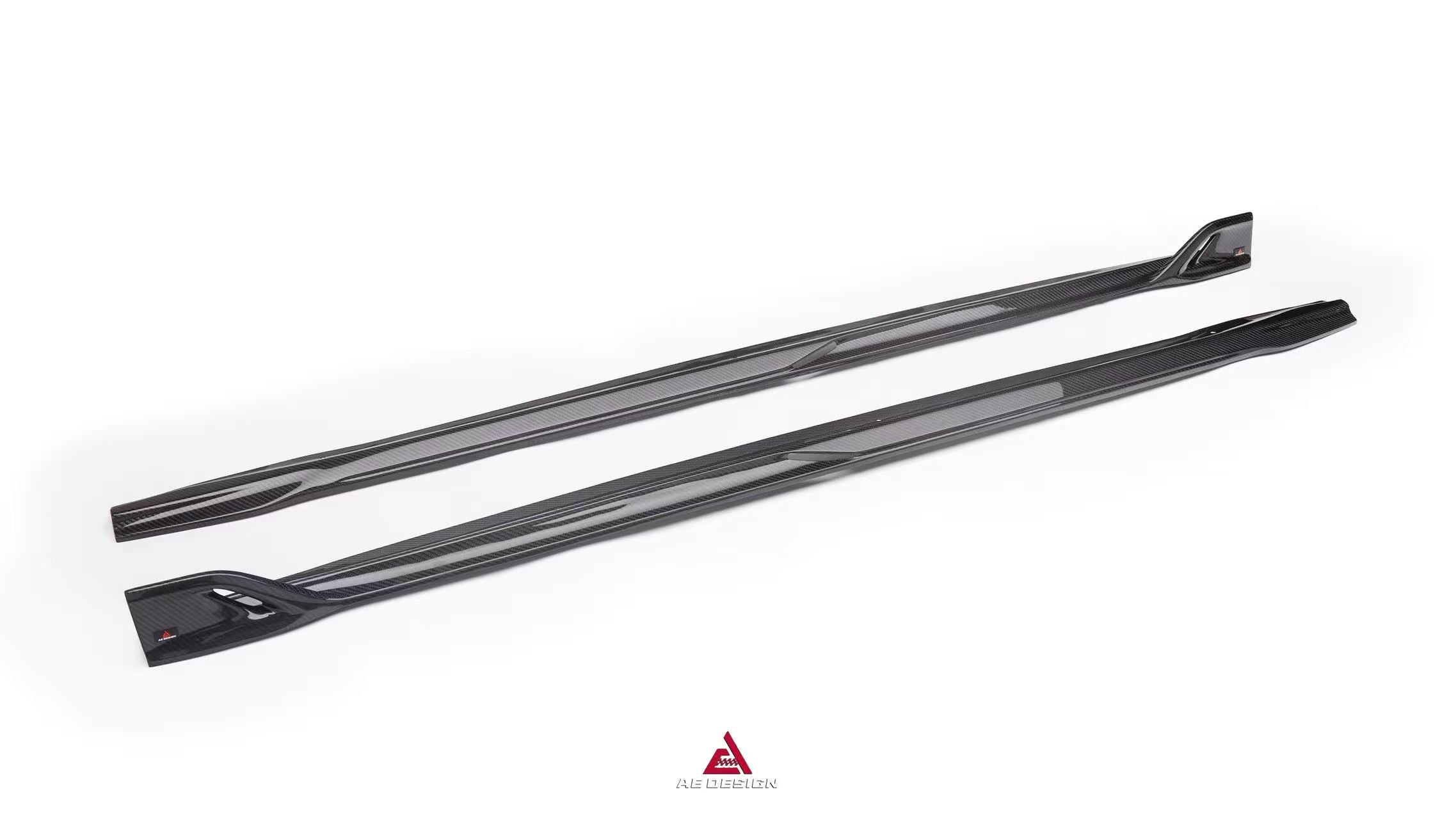 Audi RS5 B9.5 2020 2021 2022 2023 2024 2025 with Aftermarket Parts - ART V2 Style Side Skirts Dry Pre-preg Carbon Fiber from ArmorExtend