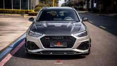 Audi RS5 S5 A5 B9 B9.5 2017 2018 2019 2020 2021 2022 2023 2024 2025 with Aftermarket Parts - ART Vented Transparent Glass V2 Style Hood Bonnet Dry Pre-preg Carbon Fiber from ArmorExtend