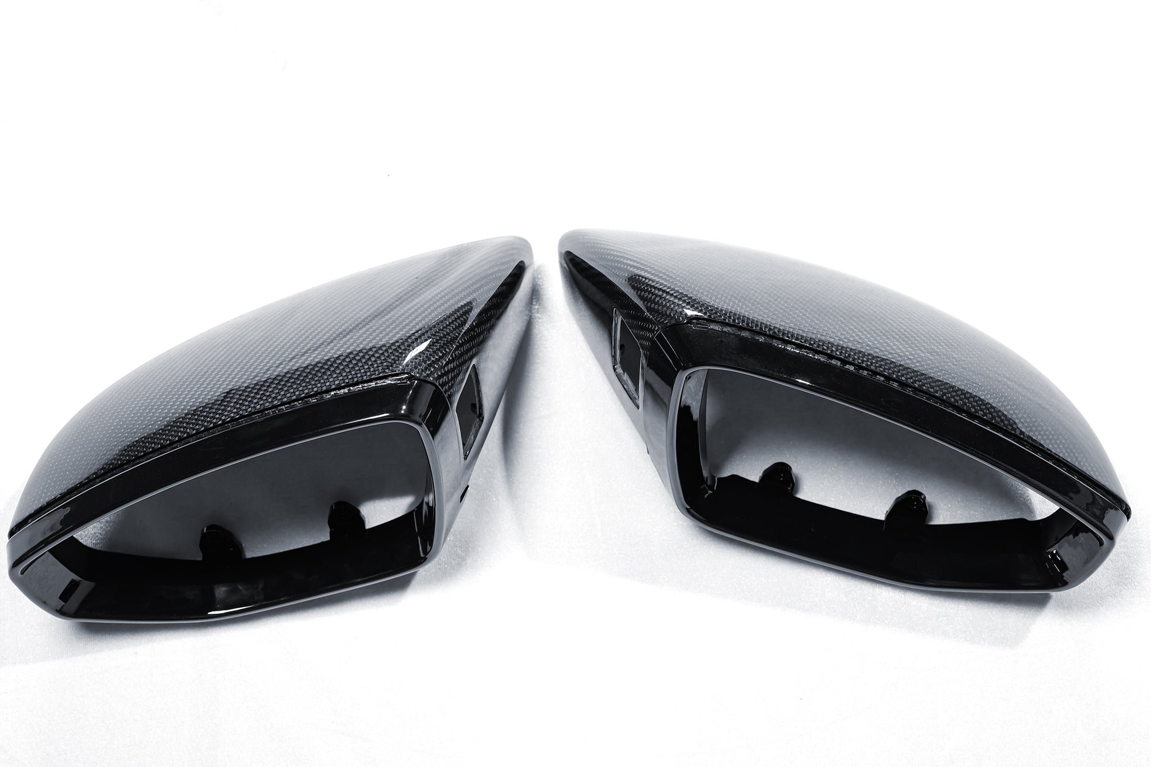 Audi RS7 RS6 S7 S6 A7 A6 C8 2020-ON (Left Hand Drive Only) with Aftermarket Parts - With Blind Assist & Without Blind Assist Mirror Caps Dry Pre-preg Carbon Fiber from Ventus Veloce