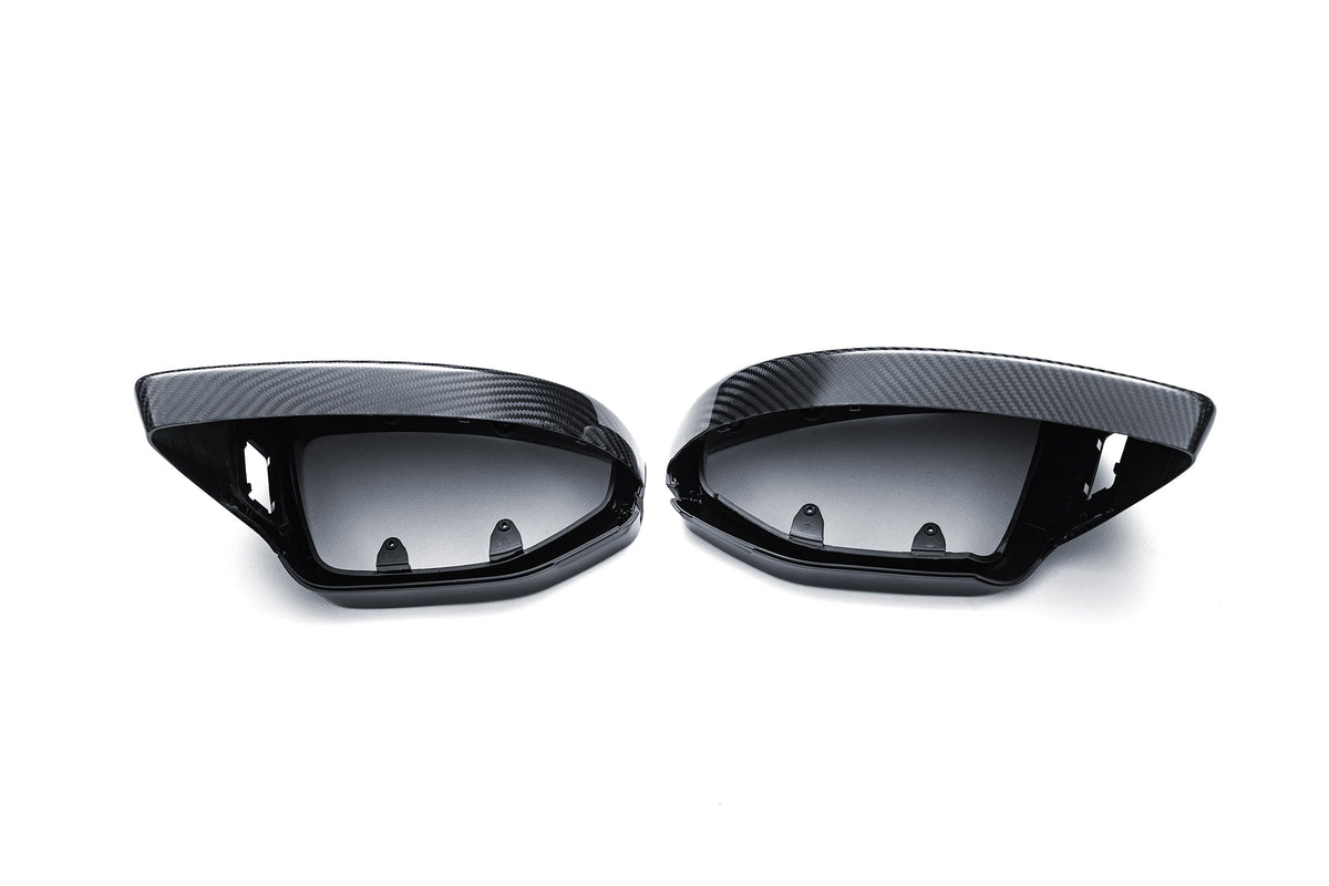 Audi RS7 RS6 S7 S6 A7 A6 C8 2020-ON (Left Hand Drive Only) with Aftermarket Parts - With Blind Assist & Without Blind Assist Mirror Caps Dry Pre-preg Carbon Fiber from Ventus Veloce