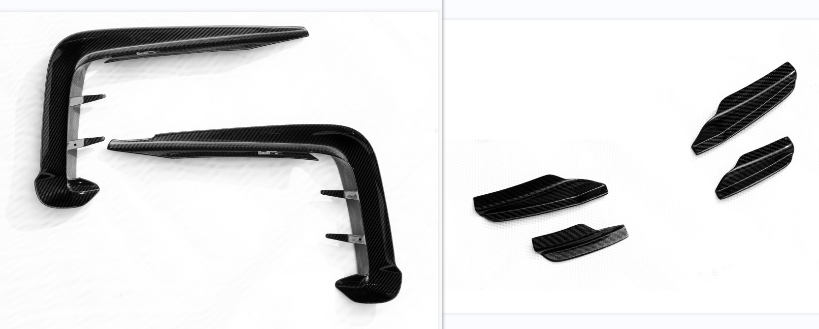 Audi TTRS 8S 2016 2017 2018 Pre-facelift with Aftermarket Parts - Front Bumper Trim Pre-preg Carbon Fiber from Yofer USA