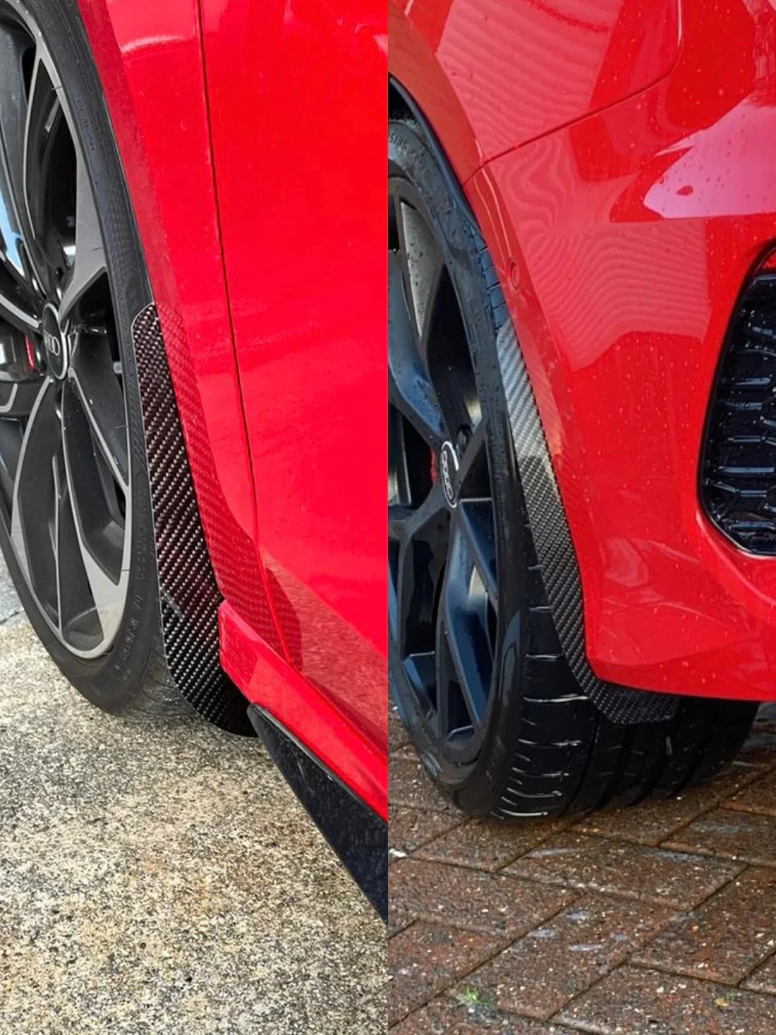 Audi S3 A3 8Y 8Y.5 2021-ON with Aftermarket Parts - Front & Rear Arch Guards Dry Pre-preg Carbon Fiber / ABS from Automotive Passion