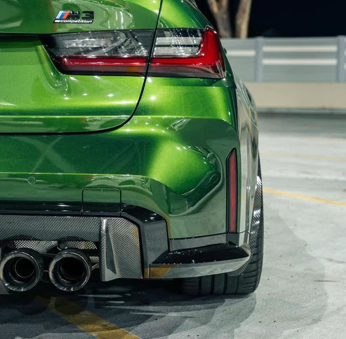BMW M3 G80 G81 2021-ON with Aftermarket Parts - Front & Rear Arch Guards Dry Pre-preg Carbon Fiber / ABS from Automotive Passion