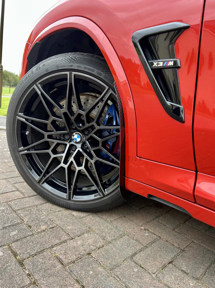 BMW X3 M40i xDrive30e s/xDrive30i G01 (with M-package bumper, does not fits base model) & X3M X3MC F97 (Fits Both Pre-LCI & LCI) 2019 2020 2021 2022 2023 2024 with Aftermarket Parts - Front & Rear Arch Guards Dry Pre-preg Carbon Fiber / ABS from Automotive Passion