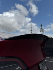 Tesla Model Y Performance AWD Long Range RWD Standard 2020 2021 2023 2024 with Aftermarket Parts - "STARSHIP" Rear Ducktail Spoiler Carbon Fiber / FRP from Robot Craftsman