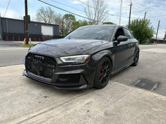 Audi S3 A3 8V.5 2017 2018 2019 2020 with Aftermarket Parts - Front Bumper Pre-preg Carbon Fiber from Karbel Carbon
