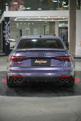 Audi S4 / A4 (With S-line Bumper) B9.5 2020-ON with Aftermarket Parts - With & Without Light Rear Diffuser Pre-preg Carbon Fiber from BCTXE Tuning