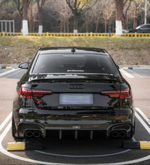 Audi S4 / A4 (With S-line Bumper) B9.5 2020-ON with Aftermarket Parts - V3 Style Rear Diffuser Pre-preg Carbon Fiber from BCTXE Tuning