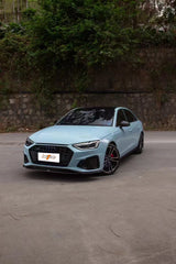 Audi S4 / A4 (with S-line bumper) B9.5 2020 2021 2022 2023 2024 with Aftermarket Parts - V2 Front Lip Pre-preg Carbon Fiber from BCTXE Tuning