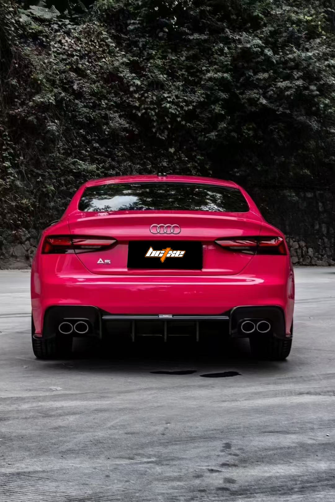 Audi S5 A5 (with s-line bumper, does not base model) B9.5 2020 2021 2022 2023 2024 with Aftermarket Parts - V1 Rear Diffuser Pre-preg Carbon Fiber from BCTXE Tuning