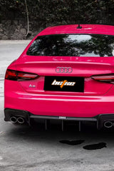 Audi S5 A5 (with s-line bumper, does not base model) B9.5 2020 2021 2022 2023 2024 with Aftermarket Parts - V1 Rear Diffuser Pre-preg Carbon Fiber from BCTXE Tuning