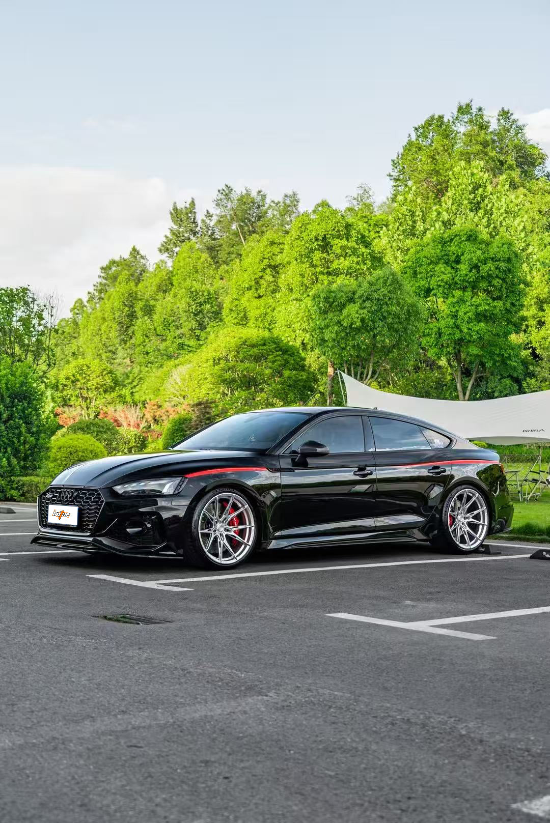 Audi RS5 B9.5 2020-ON with Aftermarket Parts - Front Lip Pre-preg Carbon Fiber from BCTXE Tuning