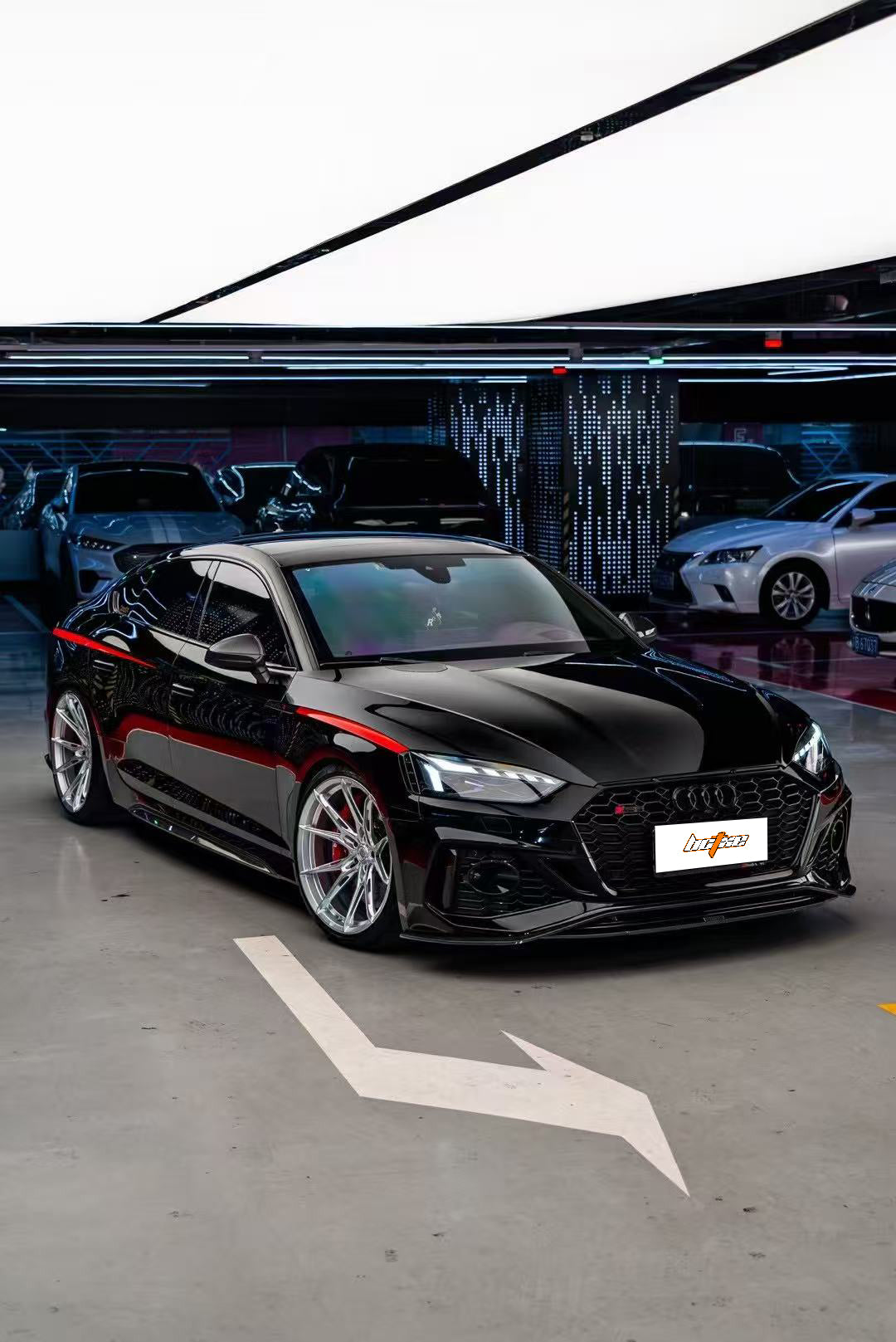 Audi RS5 B9.5 2020-ON with Aftermarket Parts - Front Lip Pre-preg Carbon Fiber from BCTXE Tuning