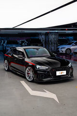 Audi RS5 B9.5 2020-ON with Aftermarket Parts - Front Lip Pre-preg Carbon Fiber from BCTXE Tuning