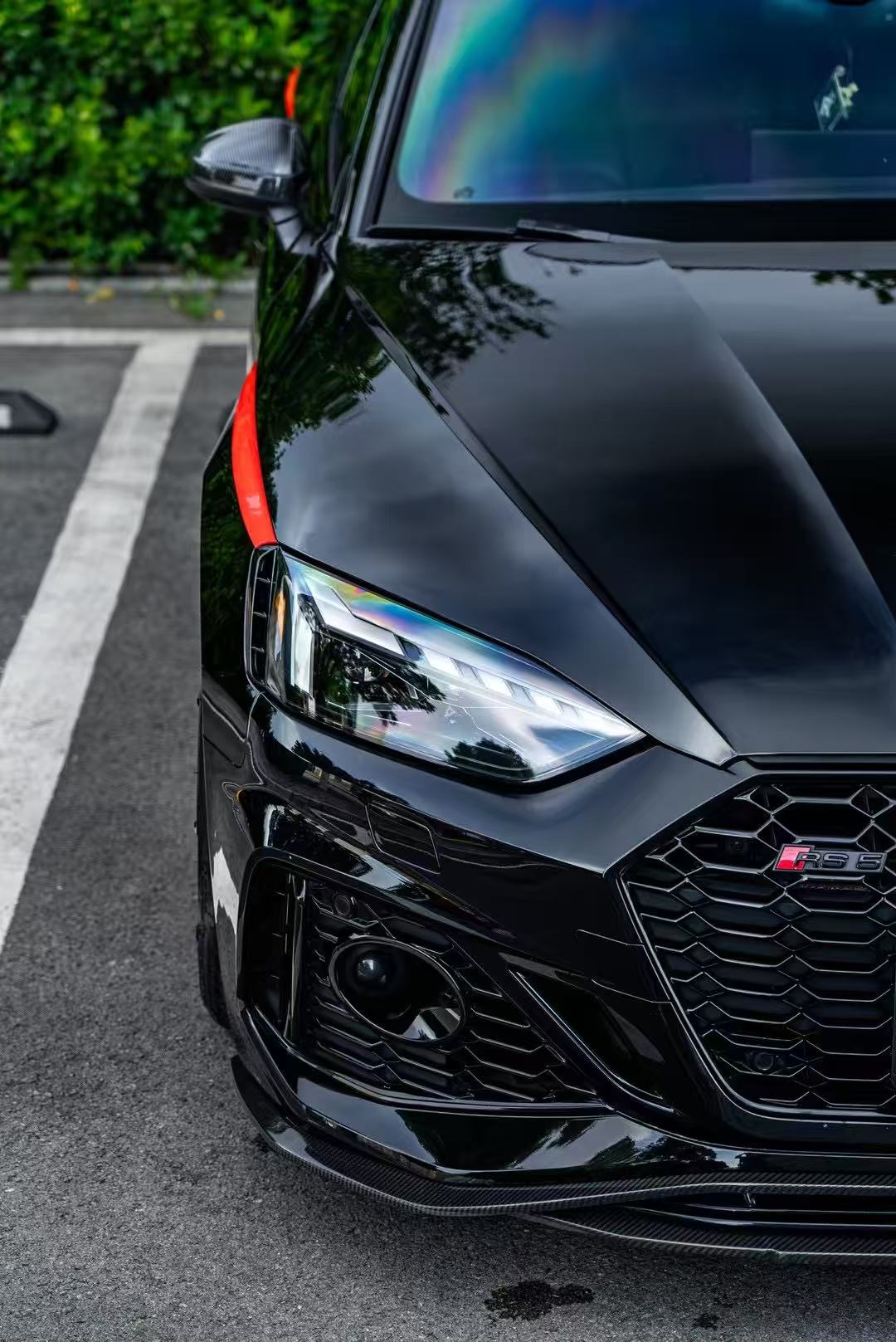 Audi RS5 B9.5 2020-ON with Aftermarket Parts - Front Lip Pre-preg Carbon Fiber from BCTXE Tuning