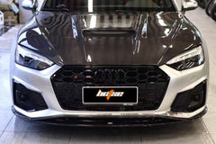 Audi S5 A5 (with s-line bumper, does not base model) B9.5 2020 2021 2022 2023 2024 with Aftermarket Parts - Front Lip Pre-preg Carbon Fiber from BCTXE Tuning