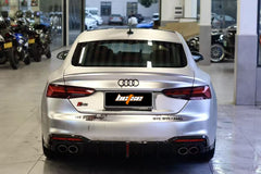 Audi S5 A5 S-line (with s-line bumper, does not base model) B9.5 2020 2021 2022 2023 2024 with Aftermarket Parts - V2 Rear Diffuser Pre-preg Carbon Fiber from BCTXE Tuning
