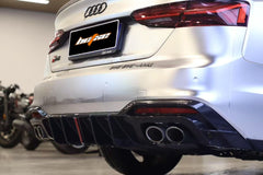 Audi S5 A5 S-line (with s-line bumper, does not base model) B9.5 2020 2021 2022 2023 2024 with Aftermarket Parts - V2 Rear Diffuser Pre-preg Carbon Fiber from BCTXE Tuning