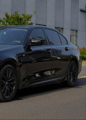 BMW 3 Series G20 330i M340i LCI 2023 2024 with Aftermarket Parts - V2 Style Side Skirts Carbon Fiber from BCTXE Tuning