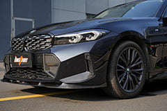 BMW 3 Series 330i (with M-package bumper, does not fit base model) M340i G20 G21 LCI 2023 2024 with Aftermarket Parts - Front Canards Pre-preg Carbon Fiber from BCTXE Tuning