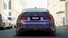 BMW 3 Series 330i (with M-package bumper, does not fit base model) M340i G20 G21 LCI 2023 2024 with Aftermarket Parts - Rear Diffuser Pre-preg Carbon Fiber from BCTXE Tuning