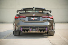 BMW M4 G82 G83 2021 2022 2023 2024 with Aftermarket Parts - V2 Style Rear Diffuser & Canards Pre-preg Carbon Fiber from BCTXE Tuning