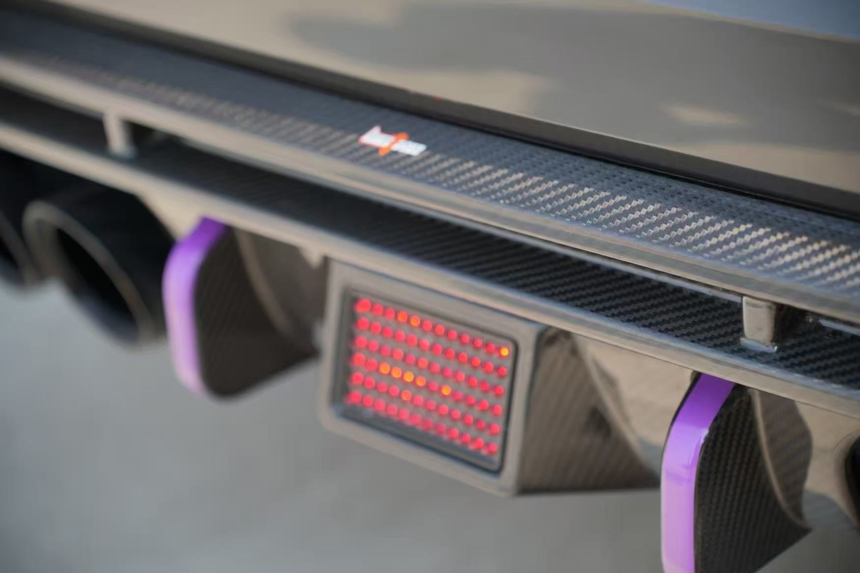 BMW M4 G82 G83 2021 2022 2023 2024 with Aftermarket Parts - V2 Style Rear Diffuser & Canards Pre-preg Carbon Fiber from BCTXE Tuning