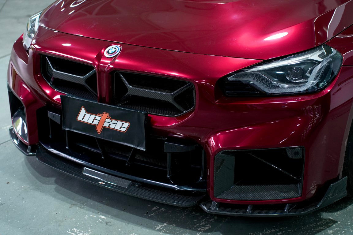 BMW M2 / M2C G87 2023 2024 with Aftermarket Parts - Front Grill Pre-preg Carbon Fiber from BCTXE Tuning