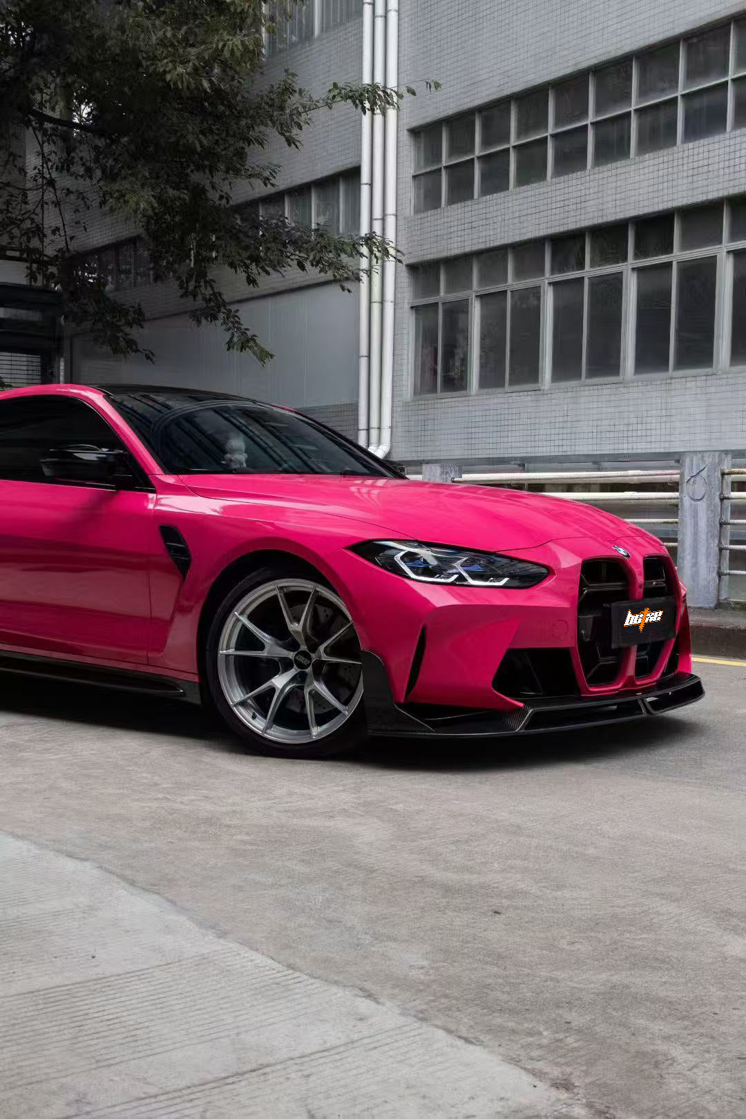 BMW M3 G80 G81 2021-ON & M4 G82 G83 2021-ON with Aftermarket Parts - V3 Style Pre-preg Carbon Fiber Front Lip from BCTXE Tuning