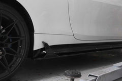 BMW M4 G82 G83 2021-ON with Aftermarket Parts - V2 Side Skirts Pre-preg Carbon Fiber from BCTXE Tuning