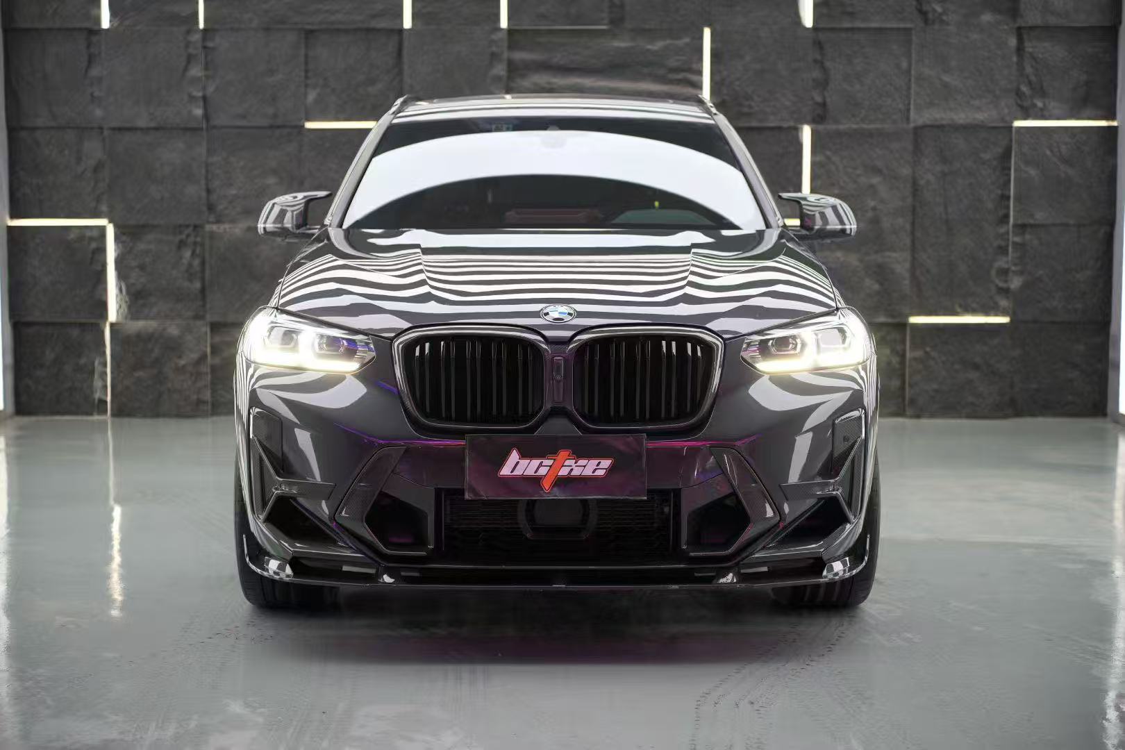 BMW X3M X3MC F97 LCI 2022 2023 2024 & X4M X4MC F98 LCI 2022 2023 2024 with Aftermarket Parts - Front Lip Pre-preg Carbon Fiber from BCTXE Tuning