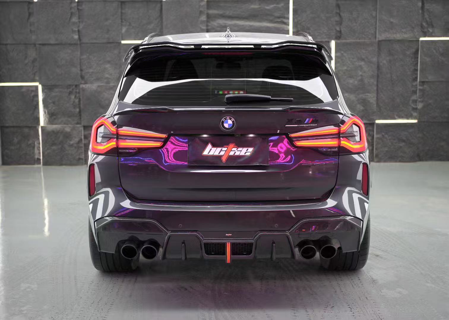 BMW X3 G01 LCI 2022 2023 2024 & X3M X3MC F97 LCI 2022 2023 2024 with Aftermarket Parts - Rear Diffuser Pre-preg Carbon Fiber from BCTXE Tuning