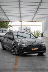 Audi S5 A5 (with s-line bumper, does not base model) B9.5 2020 2021 2022 2023 2024 with Aftermarket Parts - Front Lip Pre-preg Carbon Fiber from BCTXE Tuning