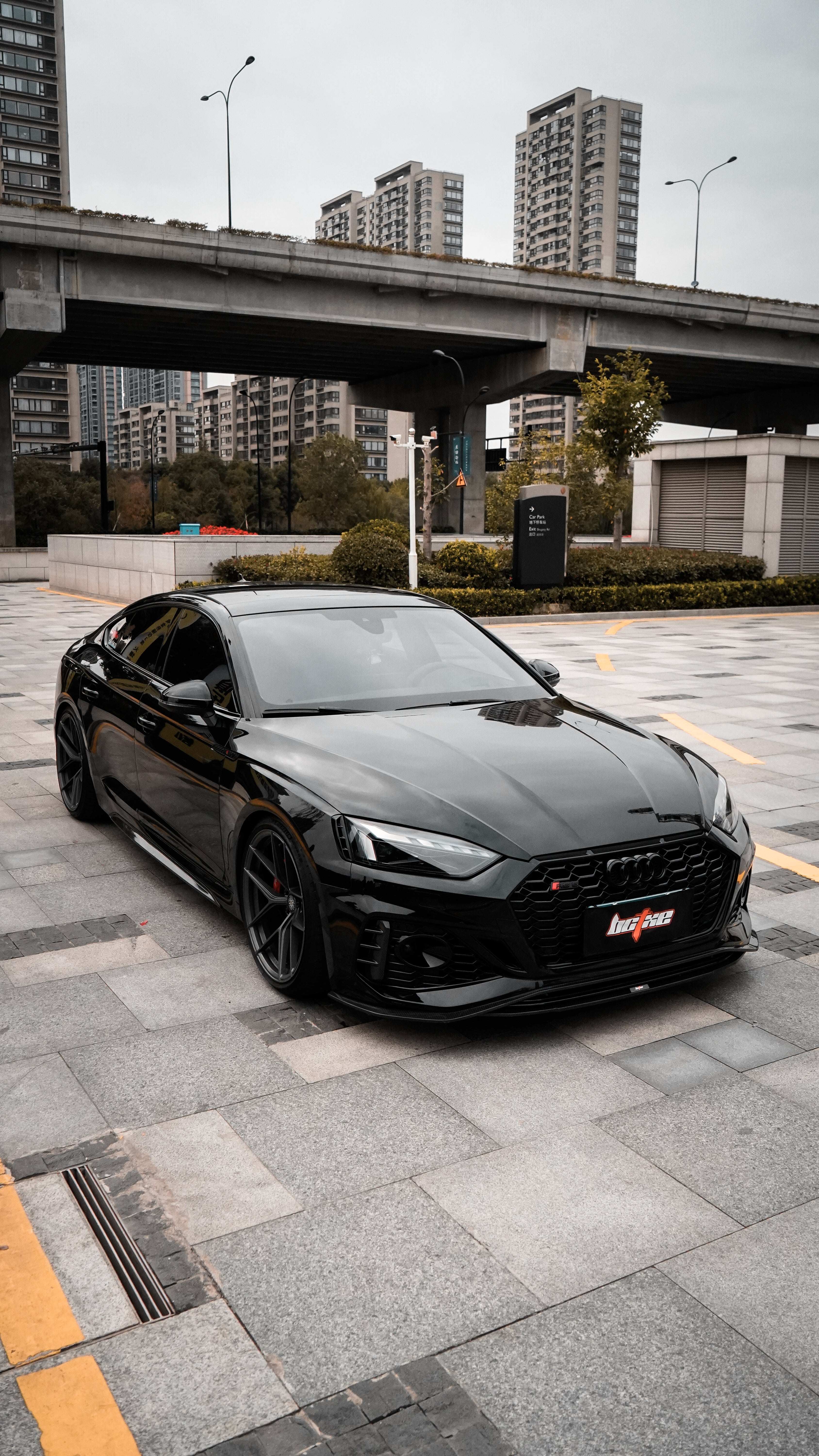 Audi RS5 B9.5 2020-ON with Aftermarket Parts - Front Lip Pre-preg Carbon Fiber from BCTXE Tuning