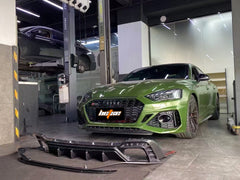 Audi RS5 B9.5 2020-ON with Aftermarket Parts - Front Lip Pre-preg Carbon Fiber from BCTXE Tuning