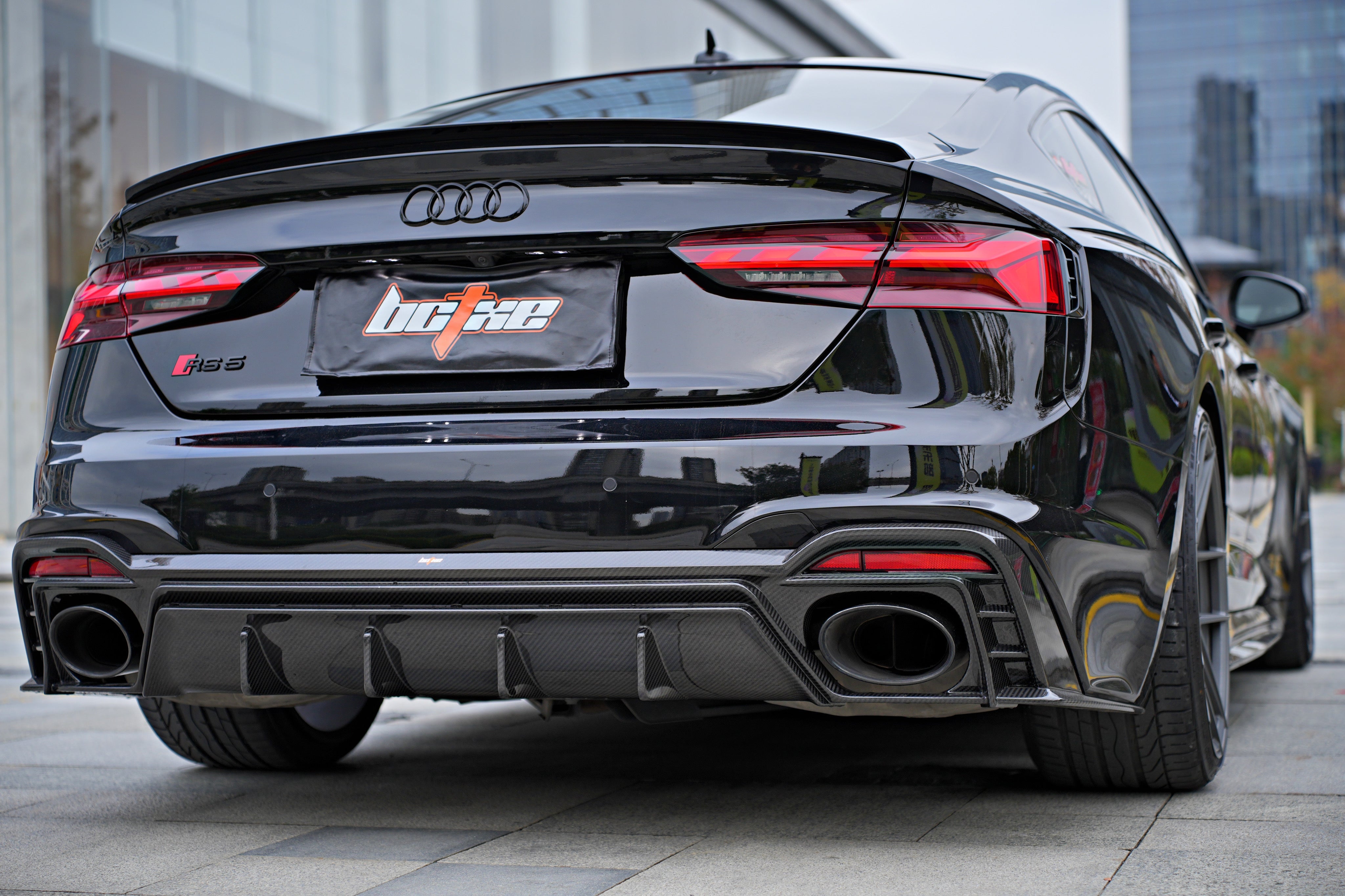 Audi RS5 B9.5 2020-ON with Aftermarket Parts - Rear Diffuser Pre-preg Carbon Fiber from BCTXE Tuning