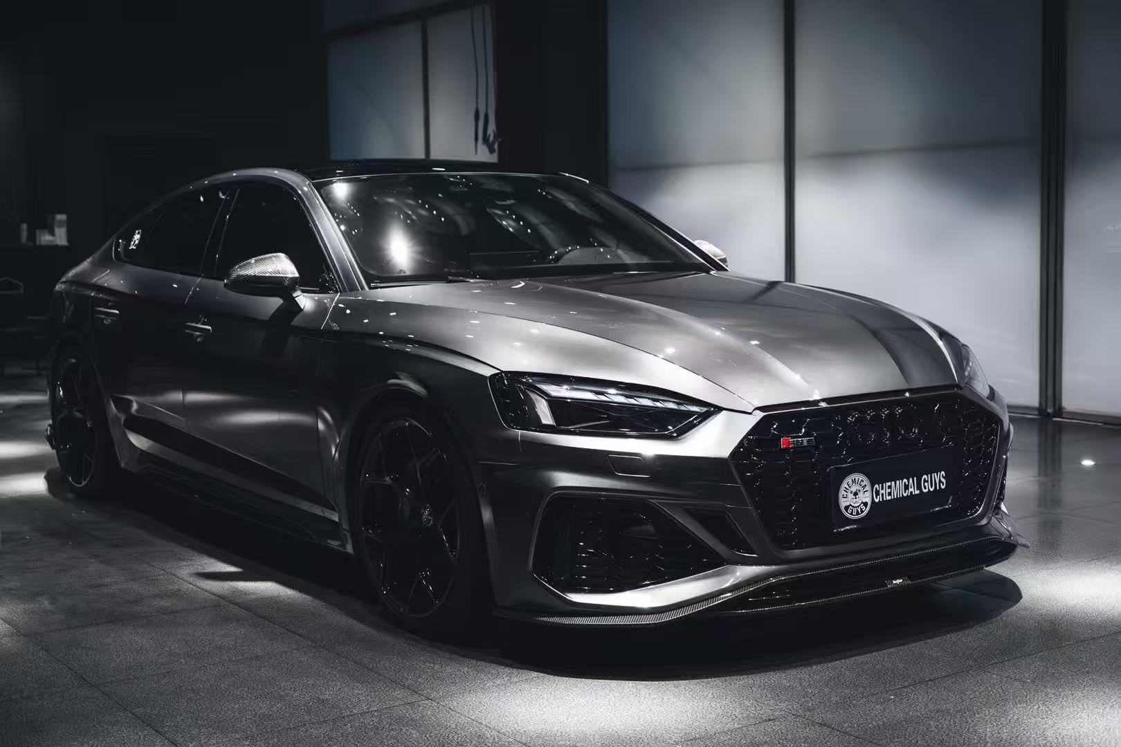 Audi RS5 B9.5 2020-ON with Aftermarket Parts - Front Lip Pre-preg Carbon Fiber from BCTXE Tuning