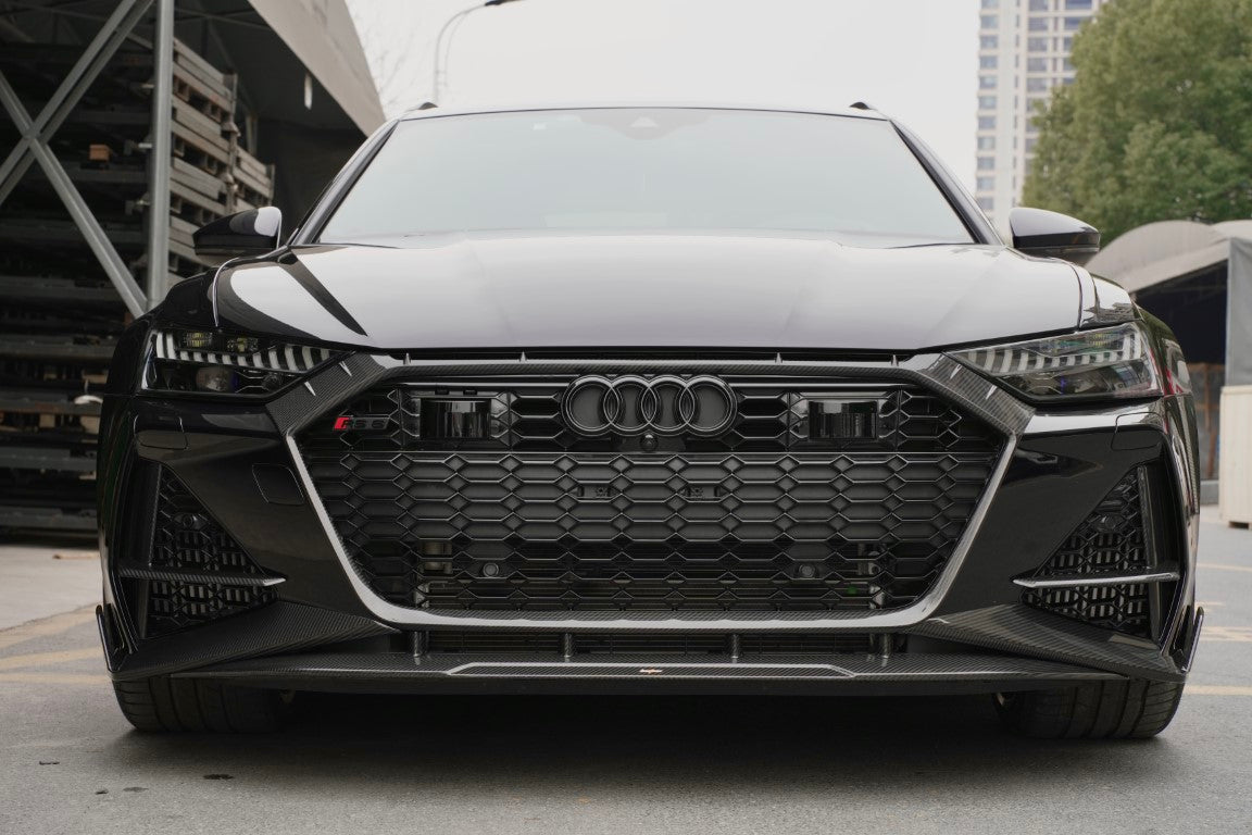 Audi RS6 C8 2020-ON & RS7 C8 2020-ON with Aftermarket Parts - Front Lip Pre-preg Carbon Fiber from BCTXE Tuning