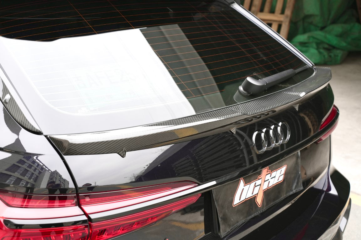 Audi RS6 C8 2020-ON with Aftermarket Parts - Rear Lip Spoiler Carbon Fiber from BCTXE Tuning