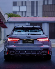 Audi RS6 C8 2020-ON with Aftermarket Parts - Rear Lip Spoiler Carbon Fiber from BCTXE Tuning