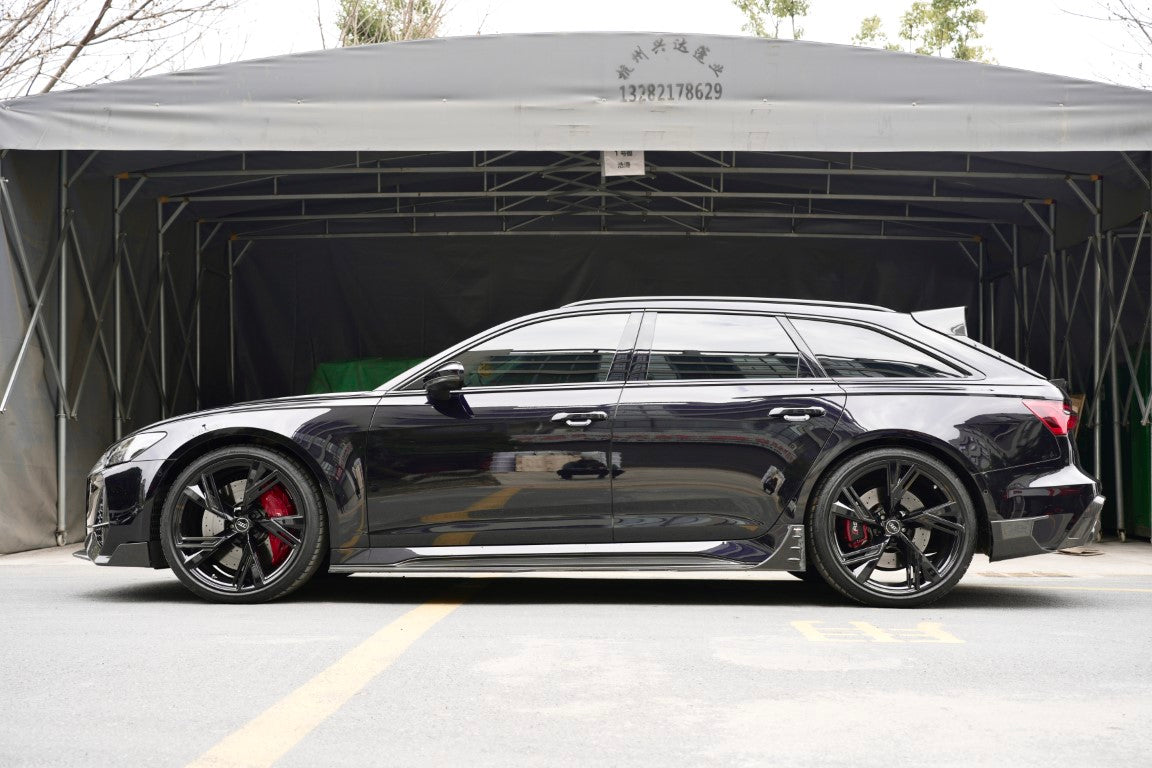 Audi RS6 C8 2020-ON with Aftermarket Parts - V2 Rear Roof Spoiler Carbon Fiber from BCTXE Tuning