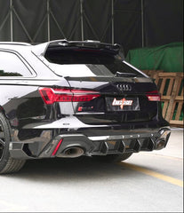 Audi RS6 C8 2020-ON with Aftermarket Parts - V2 Rear Roof Spoiler Carbon Fiber from BCTXE Tuning