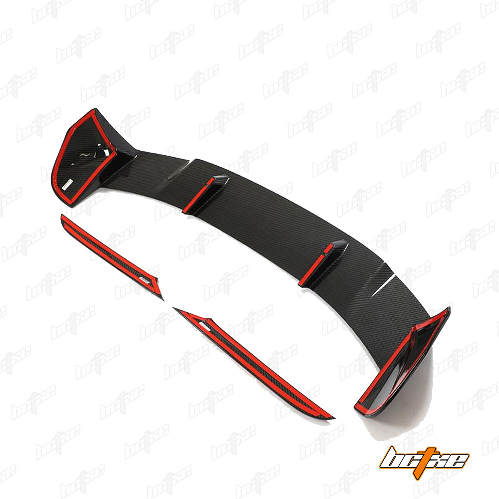 Audi RS6 C8 2020-ON with Aftermarket Parts - V2 Rear Roof Spoiler Carbon Fiber from BCTXE Tuning