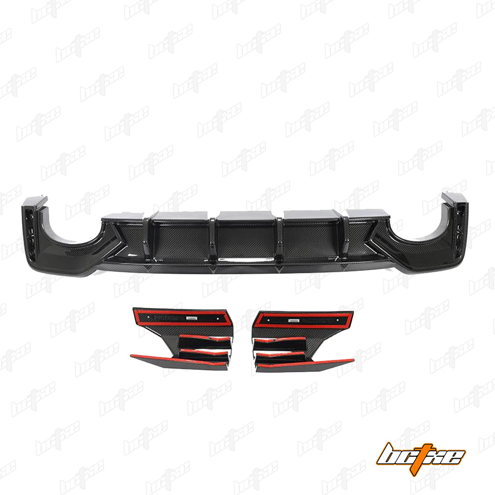 Audi RS6 C8 2020-ON & RS7 C8 2020-ON with Aftermarket Parts - Rear Diffuser & Canards Carbon Fiber from BCTXE Tuning