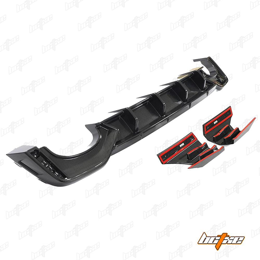 Audi RS6 C8 2020-ON & RS7 C8 2020-ON with Aftermarket Parts - Rear Diffuser & Canards Carbon Fiber from BCTXE Tuning