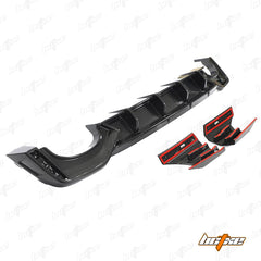 Audi RS6 C8 2020-ON & RS7 C8 2020-ON with Aftermarket Parts - Rear Diffuser & Canards Carbon Fiber from BCTXE Tuning