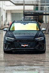 Audi S4 / A4 (with S-line bumper) B9.5 2020 2021 2022 2023 2024 with Aftermarket Parts - V2 Front Lip Pre-preg Carbon Fiber from BCTXE Tuning