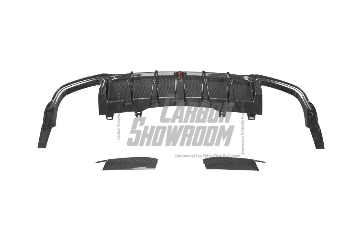 Audi S5 A5 S-line (with s-line bumper, does not base model) B9.5 2020 2021 2022 2023 2024 with Aftermarket Parts - V2 Rear Diffuser Pre-preg Carbon Fiber from BCTXE Tuning