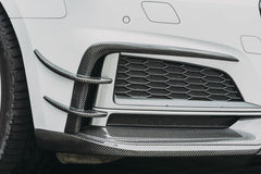 Audi S5 A5 S-line (with s-line bumper, does not base model) B9 2017 2018 2019 with Aftermarket Parts - Front Canards Carbon Fiber from BCTXE Tuning
